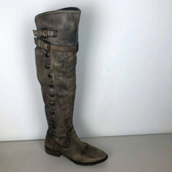 Sam Edelman Shoes - Sam Edelman S-Pierce Distressed Green Leather Boot